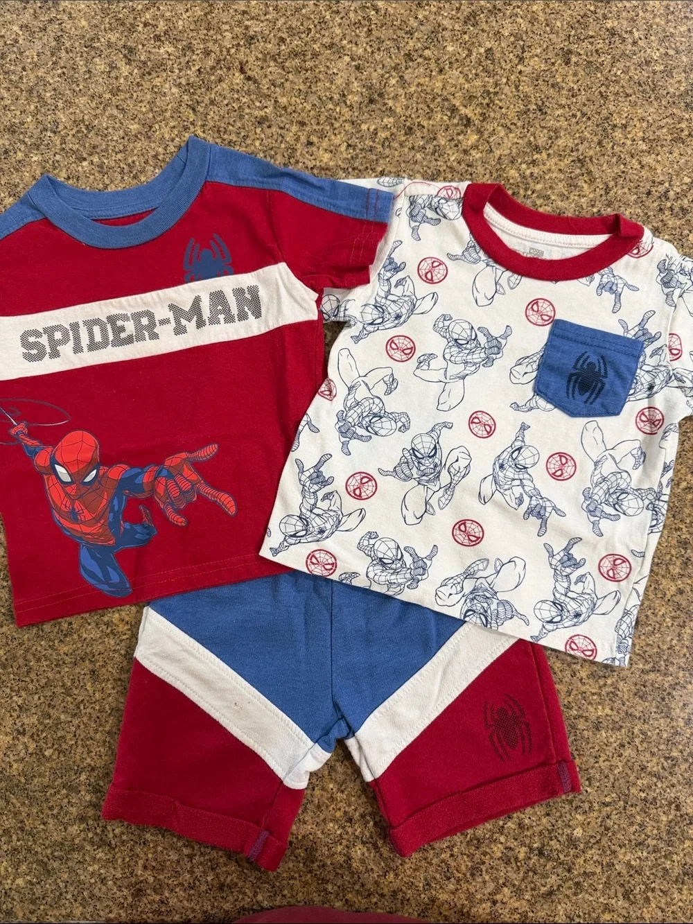 Spiderman Red, Blue & White Kids Pajama Set
